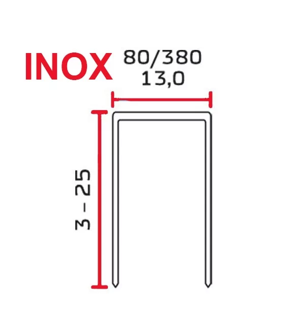 AGRAFES INOX 80 EN 8 MM boite de 5000