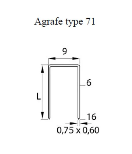 AGRAFES 71-3G EN 14 MM bte 10000