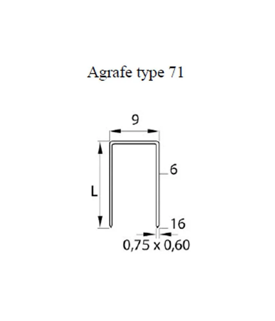 AGRAFES 71-3G EN 12 MM bte 20000