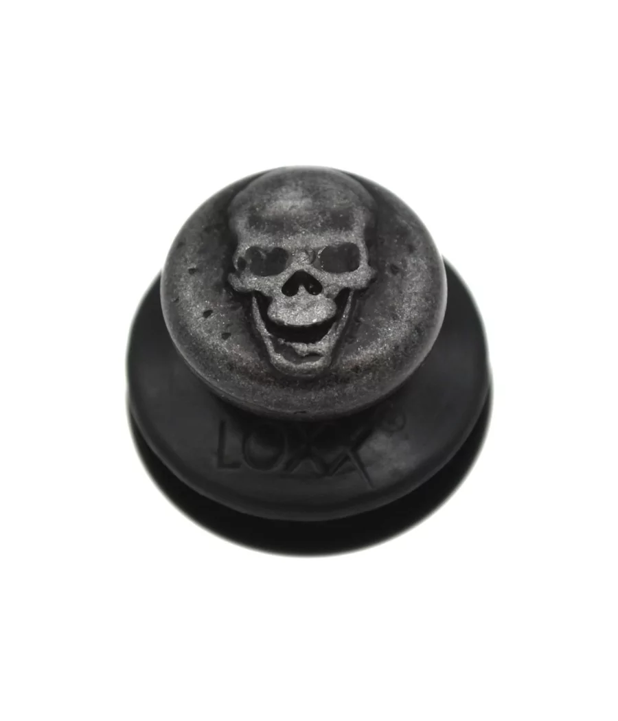 LOXX® BOUTON TETE DE MORT ANTHRACITE (origine Allemagne) en supp