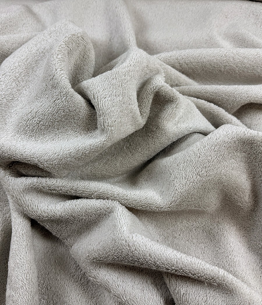 TISSU EPONGE BOUCLETTE ILIADE GRIS DE LIN laize 150 cm en sup TISSU EPONGE BOUCLETTE ILIADE GRIS DE LIN laize 150 cm en sup