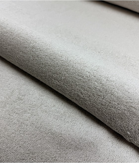 TISSU EPONGE BOUCLETTE ILIADE GRIS DE LIN laize 150 cm en sup