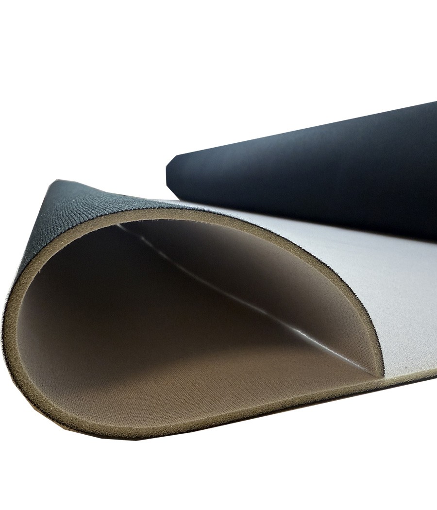 PAVILLON R UNI NOIR + PU 5mm + RESILLE LAIZE 150cm