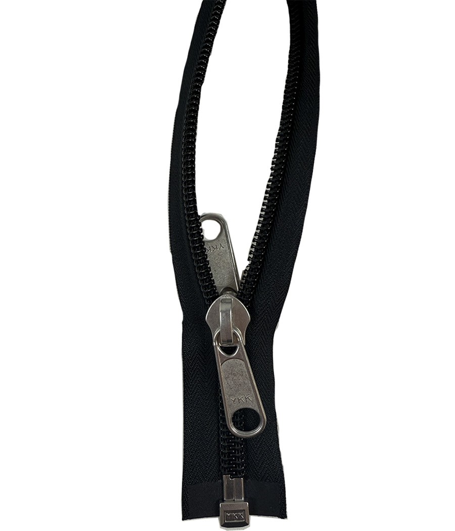 ZIP SEPARABLE CH 10 SPIRALE NOIR DOUBLE TIRETTE EN 2M50