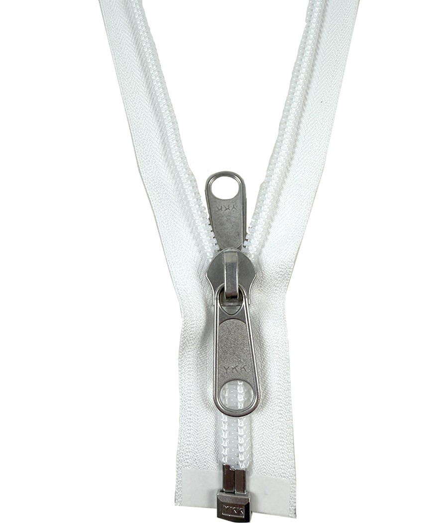 ZIP SEPARABLE CH 10 SPIRALE BLANC DOUBLE TIRETTE EN 3M00