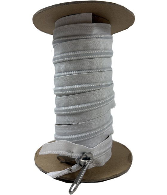 ZIP SEPARABLE CH 10 SPIRALE BLANC DOUBLE TIRETTE EN 1M50
