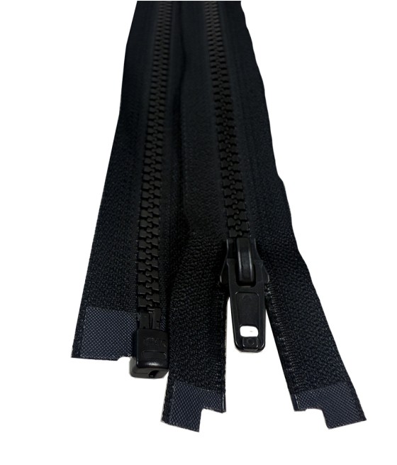 YKK VISLON ZIP SEPARABLE CH 5 SIMPLE TIRETTE EN 1.00 NOIR