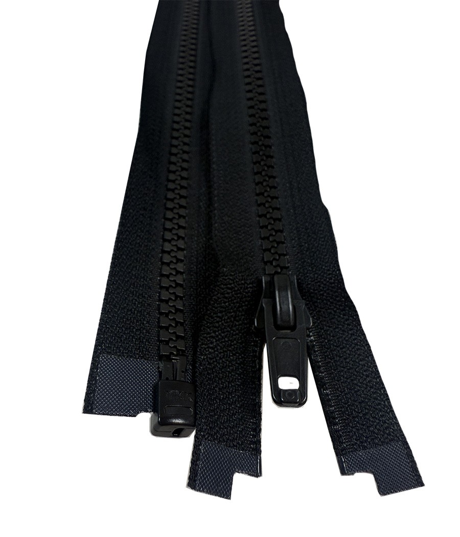 YKK VISLON ZIP SEPARABLE CH 5 SIMPLE TIRETTE EN 1.00 NOIR