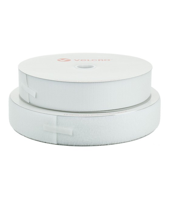 VELCRO® CROCHET 50 MM BLANC ROULEAU 25 ML en suppression