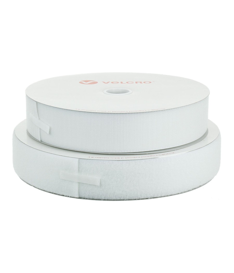 VELCRO® CROCHET 50 MM BLANC ROULEAU 25 ML en suppression