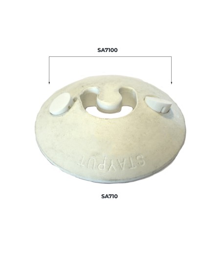 2 BOUTON DOME VERTICAL BLANC