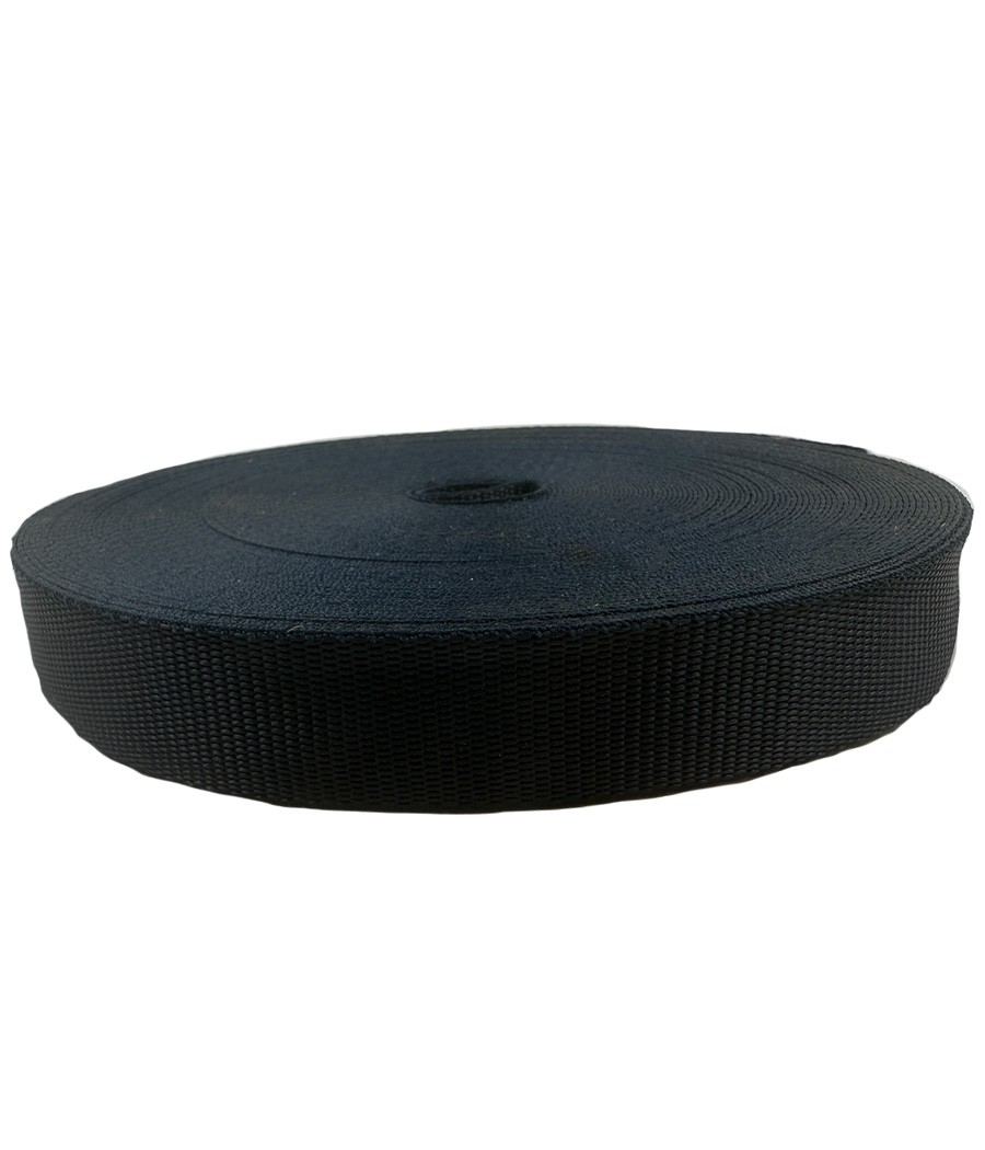 SANGLE MEDIUM POLYESTER NAVY 25 mm RL de 25 ml  (400daN) en supp