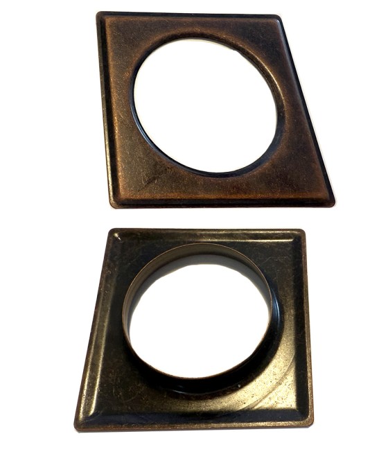 OEILLETS DECO D 40 MM CARRE VIEUX CUIVRE jusqu'à épuisement