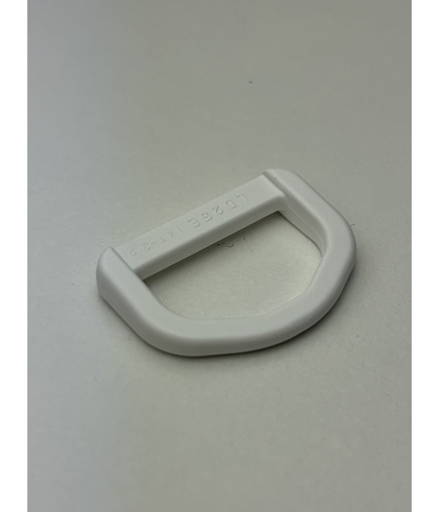 ANNEAUX EN D PLASTIQUE 25MM BLANC