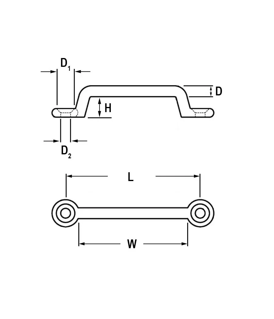 PONTET pour sangle INOX 25 mm